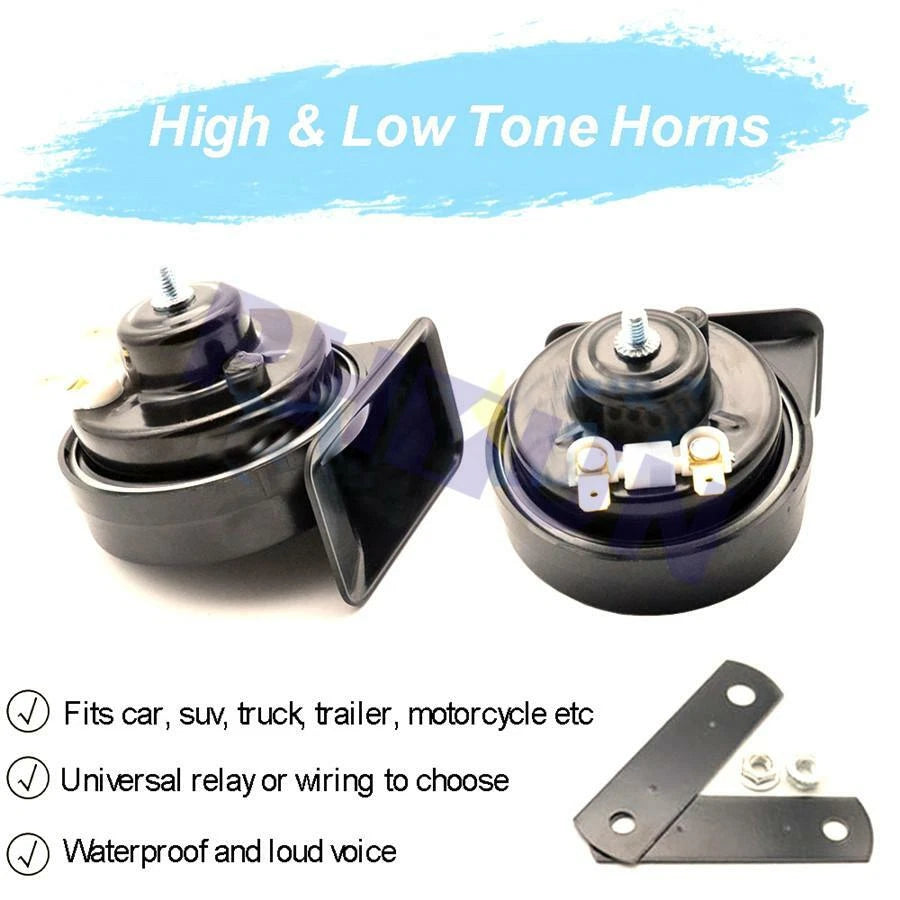 2X Snail Horns for Motorcycle ATV Scooter (Universal) 110-125DB