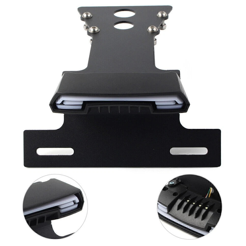 License Plate Holder Frame Mounting Bracket with LED Light for Yamaha XSR900 (2014–2021)