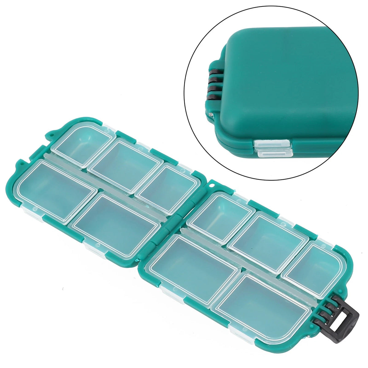 10 Compartments Waterproof Fishing Accessories Organizer Storage Box