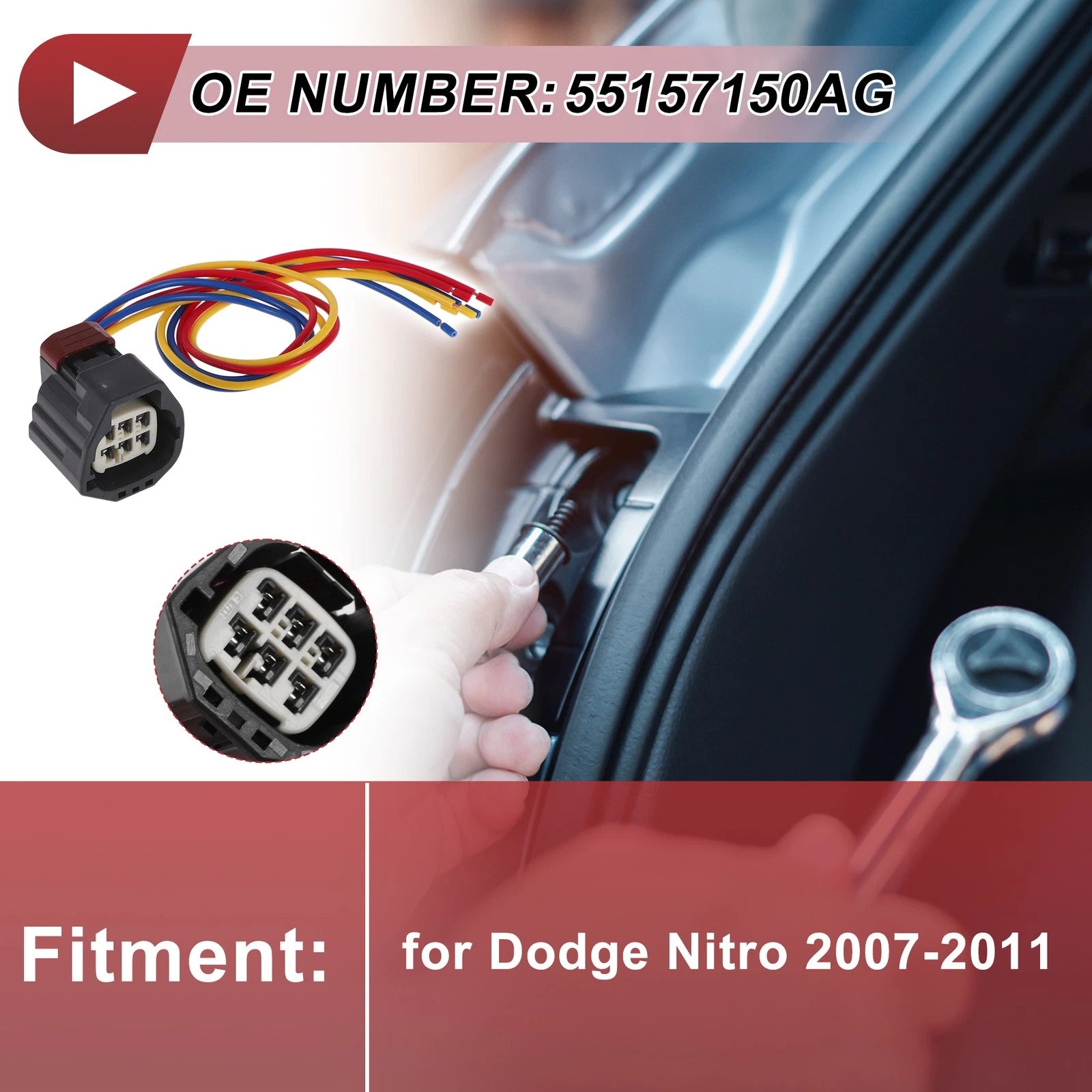 Taillight Socket Wiring Harness Replacement for Dodge Nitro (2007–2011)