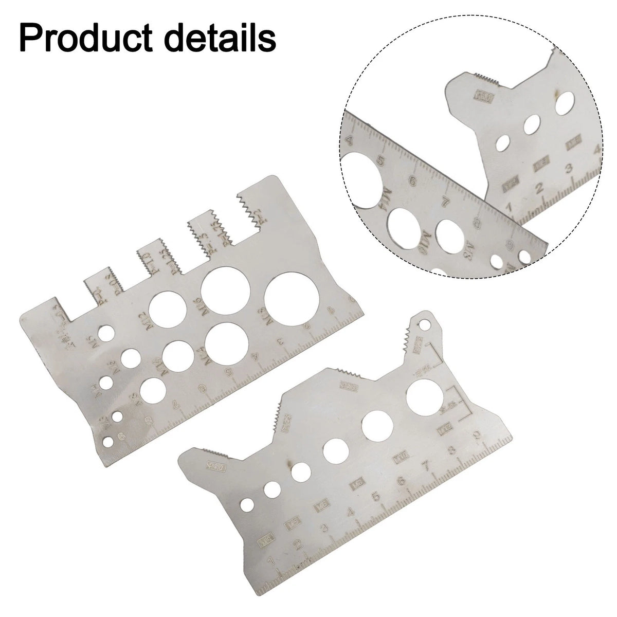 2X Screw Thread Pitch Gauge Ruler for Accurate Results