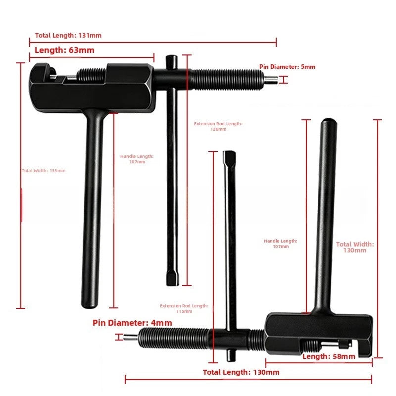 Lightweight Alloy Chain Breaker Tool for Motorcycle Chains (420-630)
