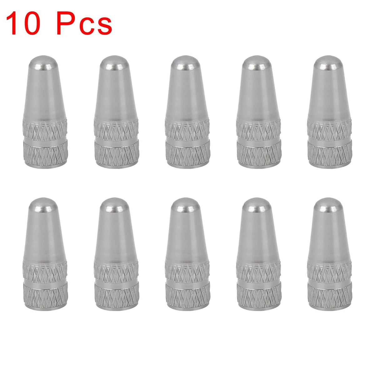 10pcs Tire Valve Stem Caps French Type for Bike Bicycle (Titanium Tone)