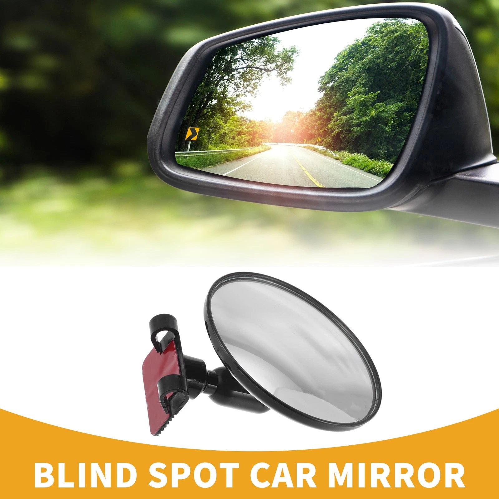 1 Pc Middle Blind Spot Mirror for Universal Fit (360 Degree Rotation)