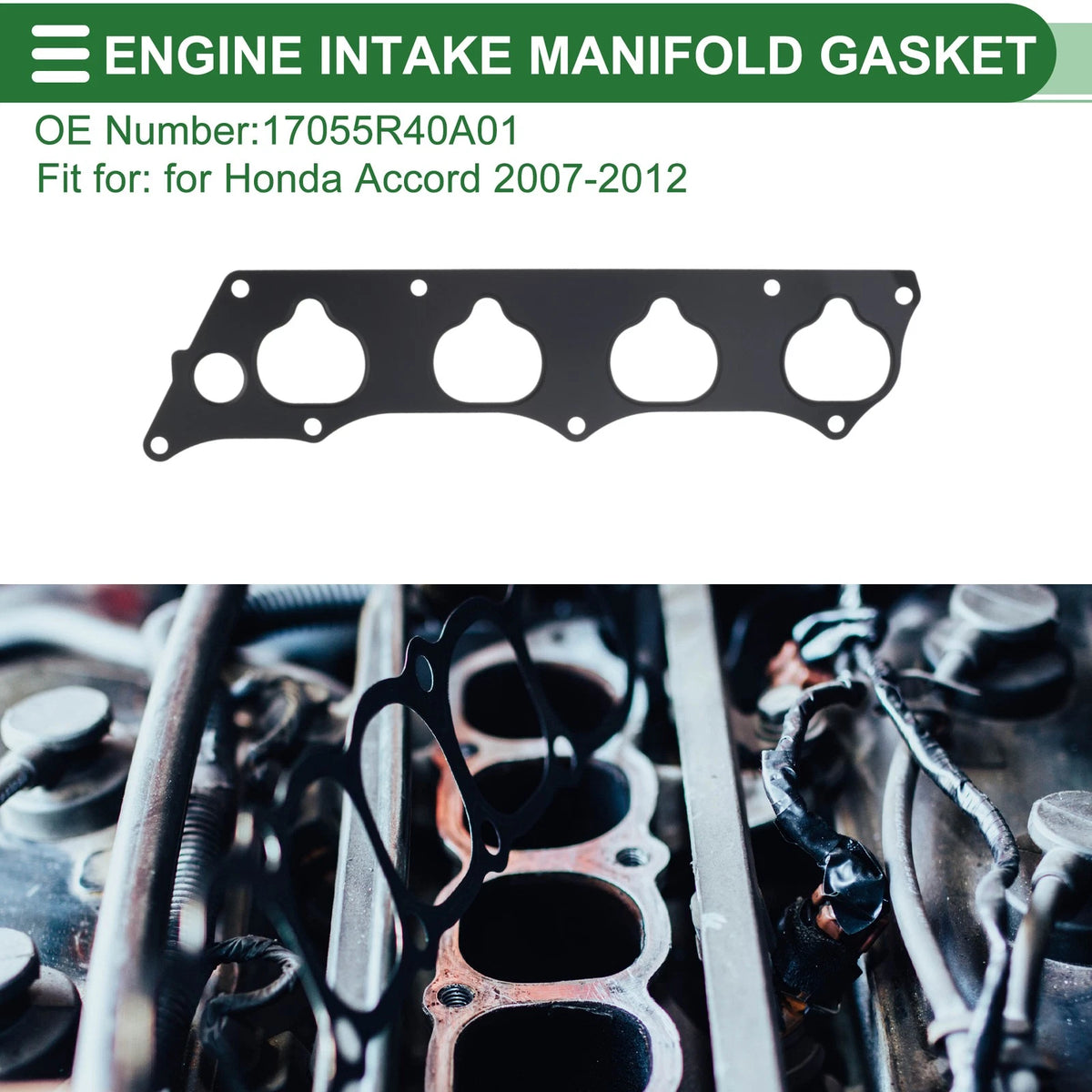 Engine Intake Manifold Gasket for Honda Accord (2007–2012) No. 17055R40A01