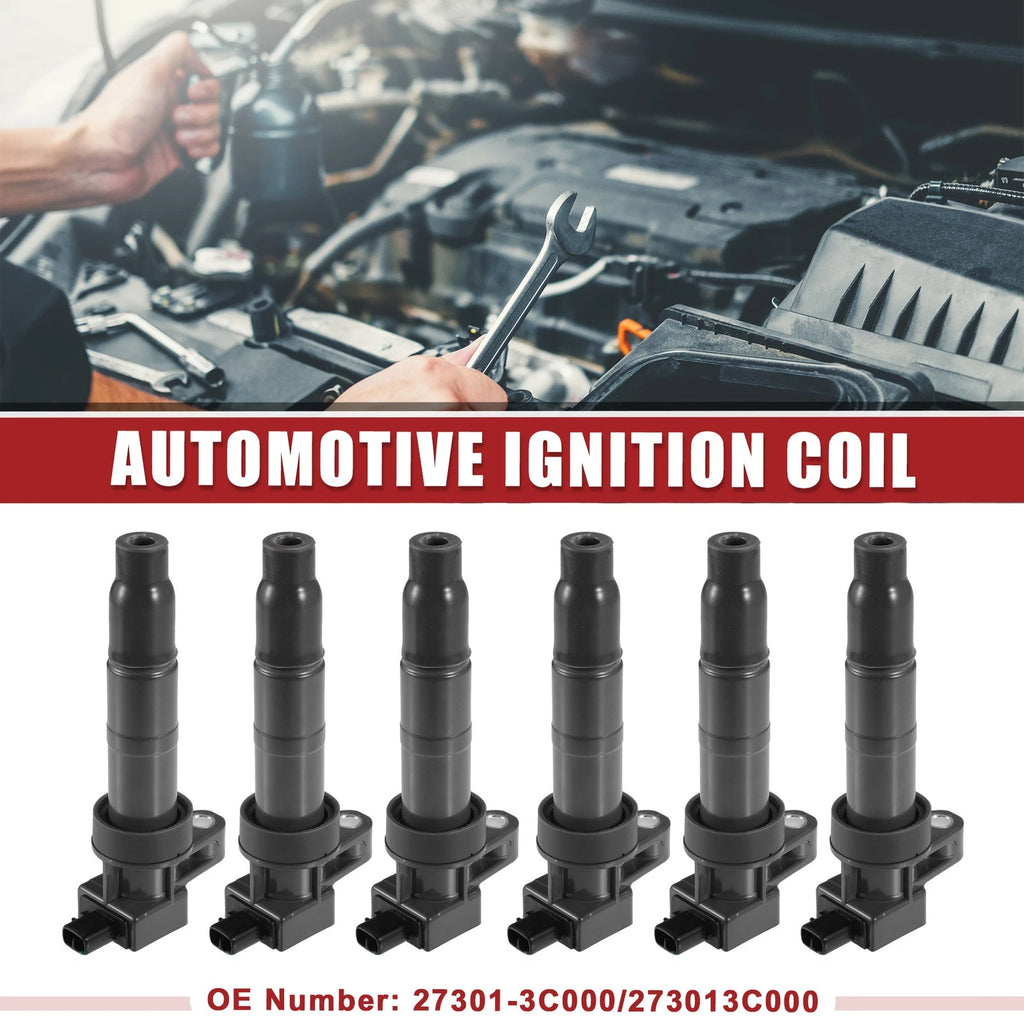 6 Pcs Ignition Coil Replacement for Hyundai Santa Fe (2007–2018)