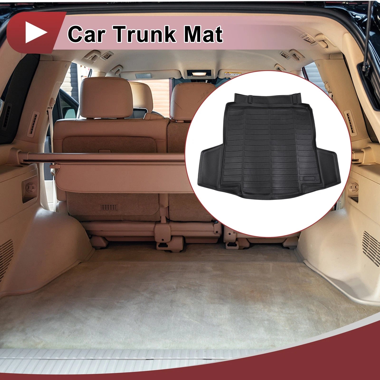 Rear Cargo Liner Trunk Mat for Chevy Malibu 2016–2025 Long TPE Grid
