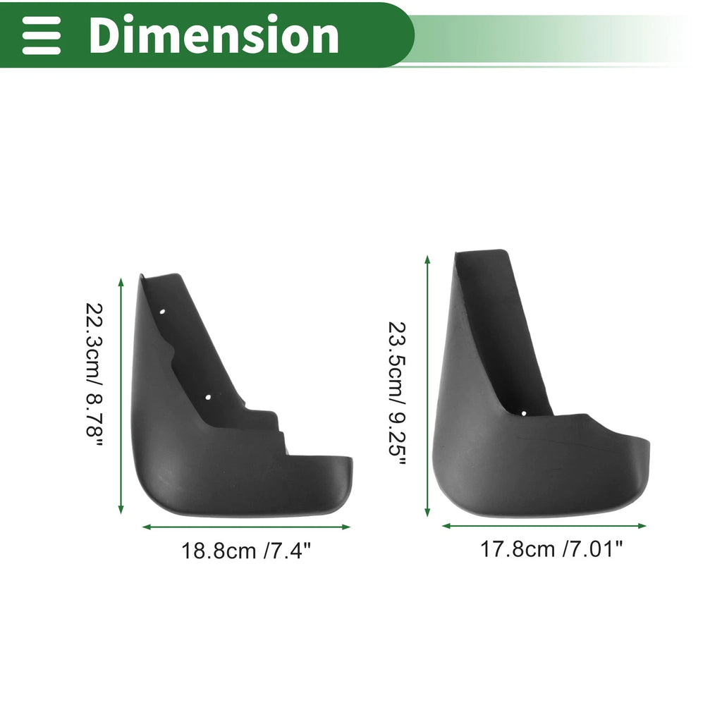 Mud Flaps Splash Guards Front for Ford Mondeo 2.0 (2003–2007) With Mount Kit