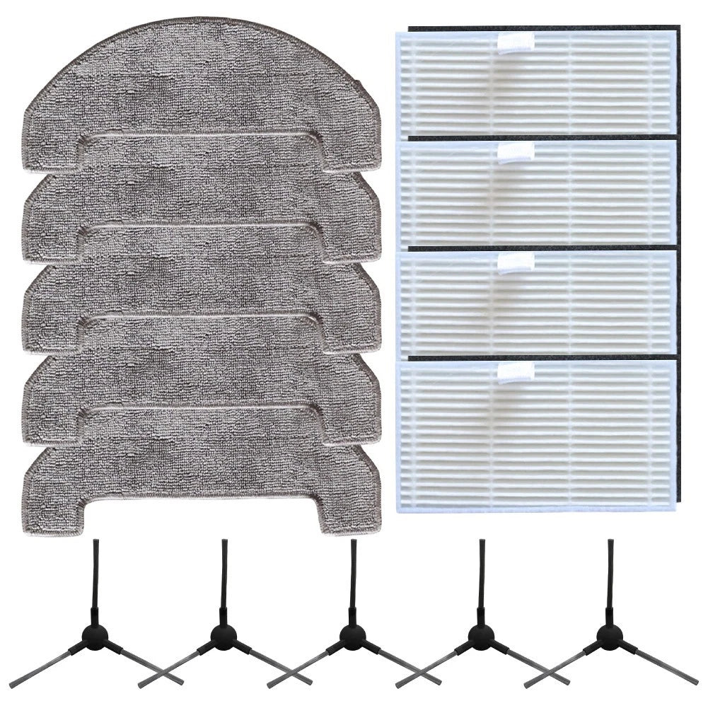 Side Brush and Filter Mop Cloth Kit for BPMIO B15 B15 Plus (Compatible)