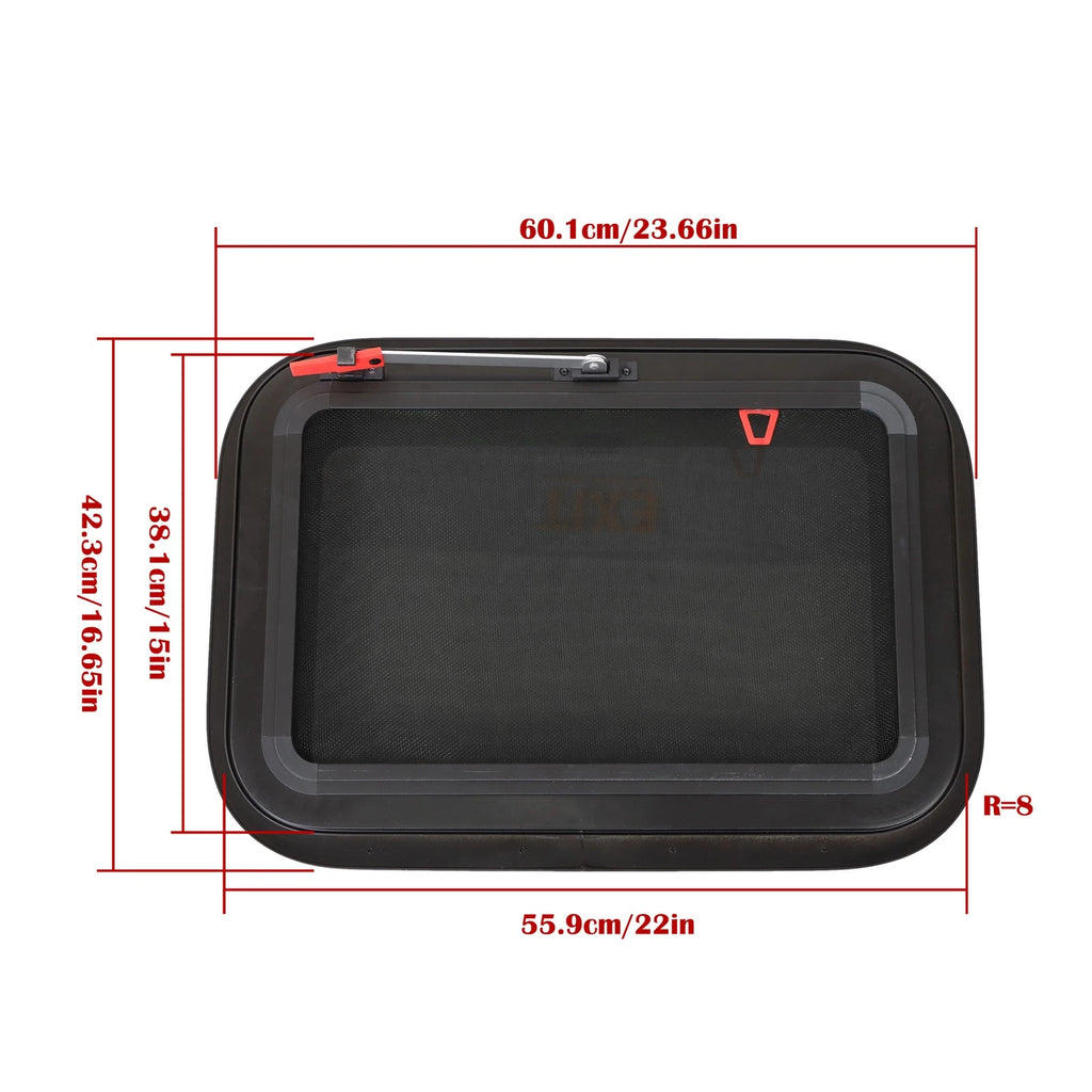 RV Exit Window 22"x15" for Trailer (DOT Certified)