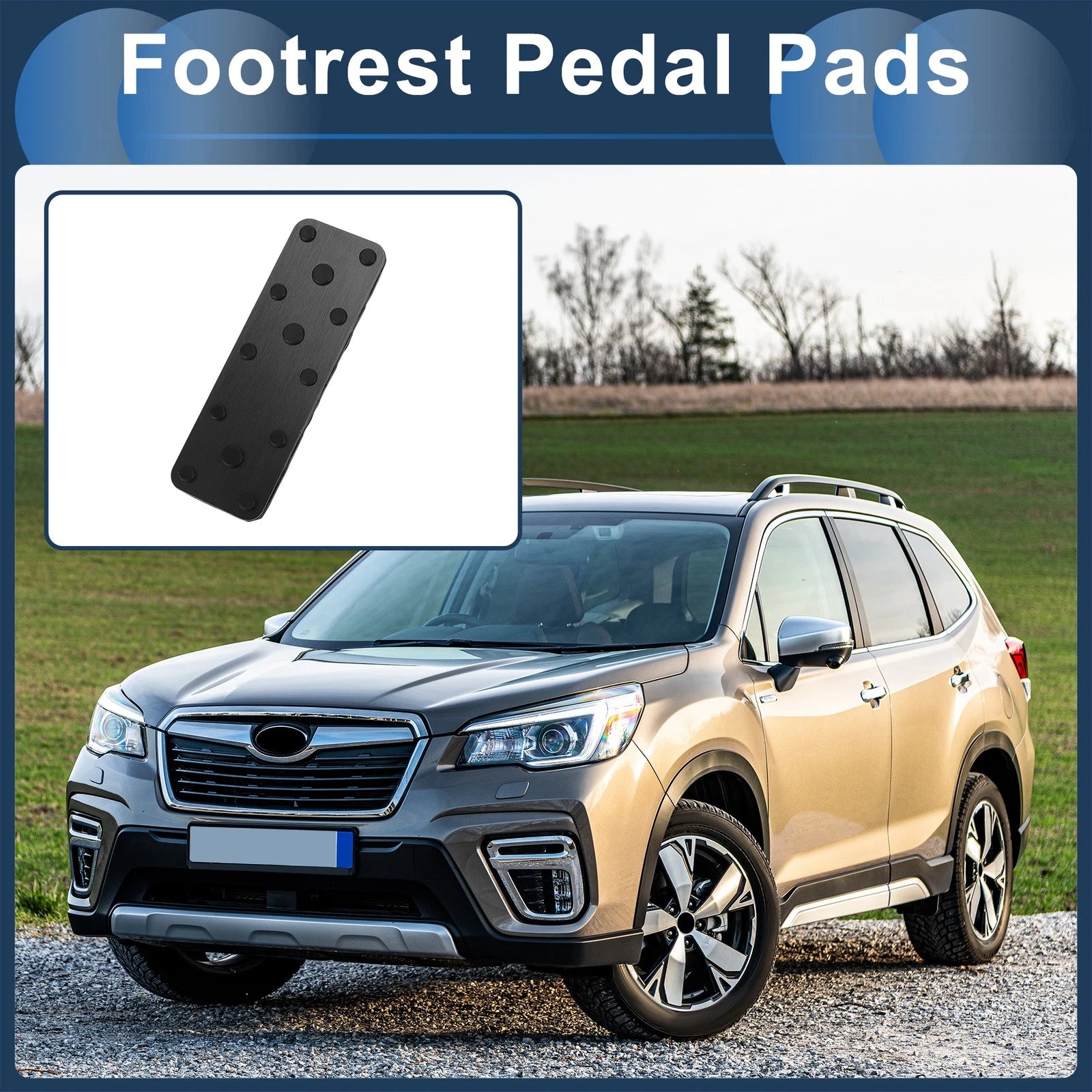 Footrest Pedals Cover Replacement for Subaru Forester (2003–2005) Aluminum