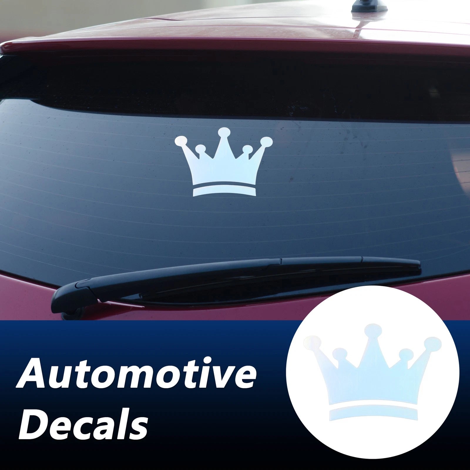 Reflective Bumper Decal for - Colorful Laser Crown Style