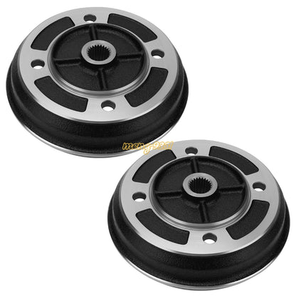 2X Front Wheel Brake Drums for Kawasaki Mule 2520 (1993–2000)