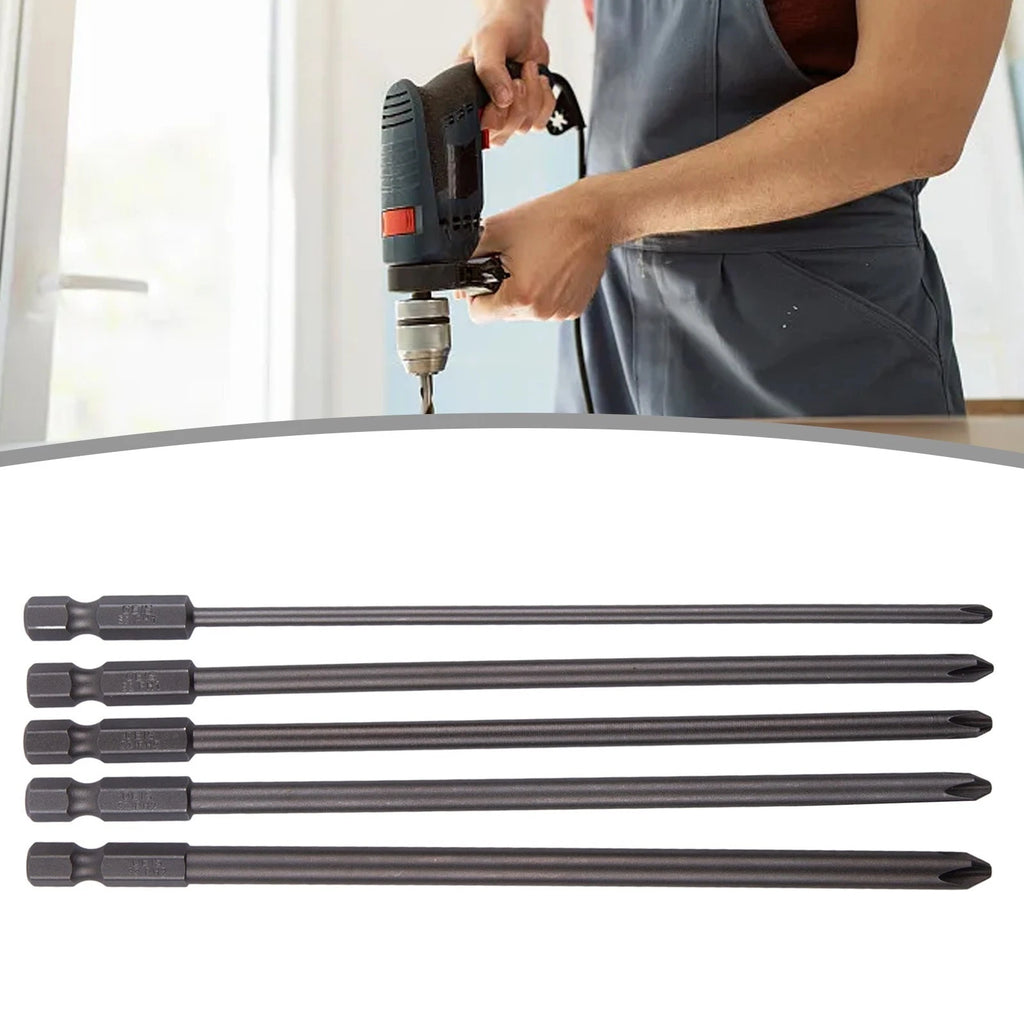 Set of 5 Screwdriver Bits 1/4 Inch for Cross Screwdriver PH1 PH2