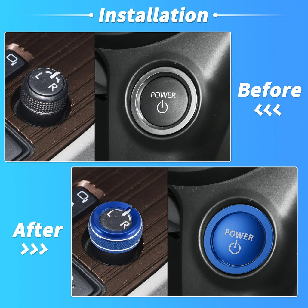 Volume Knob Cover Trim Ring for - Blue