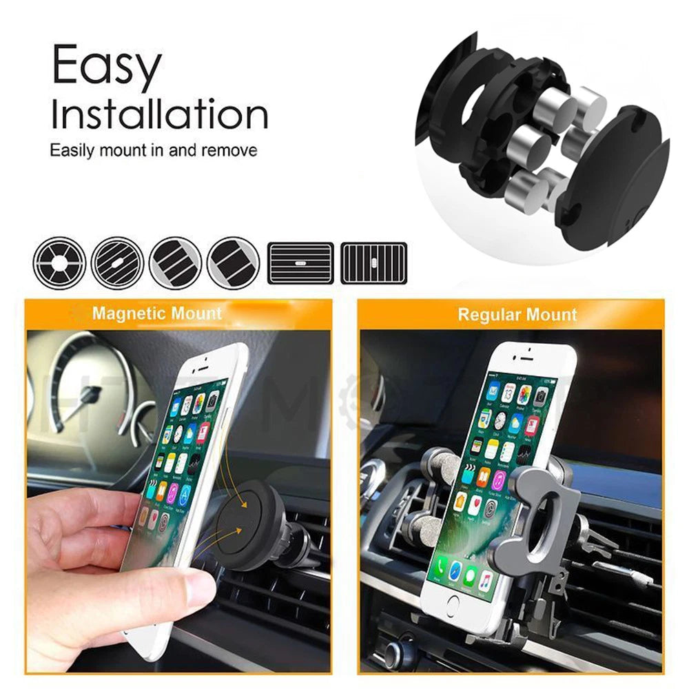 Universal Magnetic Air Vent Mount Holder for iPhone X 6s 7 8 Plus