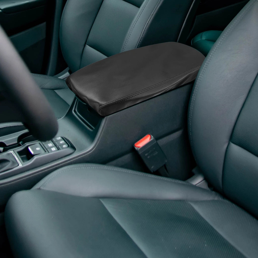 Armrest Box Cover Protector Faux Leather for Volkswagen with Black Stitches