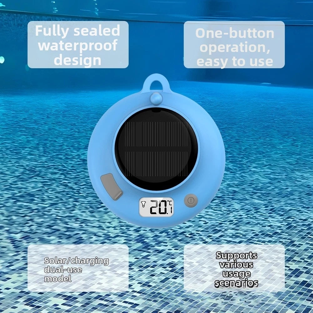 Floating Solar Water Thermometer for Pool Bathtub (Temp Range 50-70C)