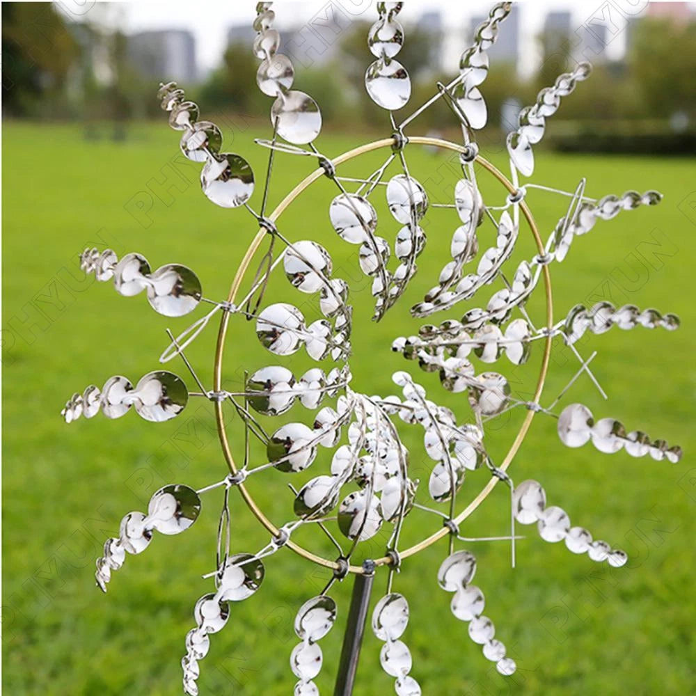 Wind Powered Kinetic Windmill Sculpture for Garden (98cm)