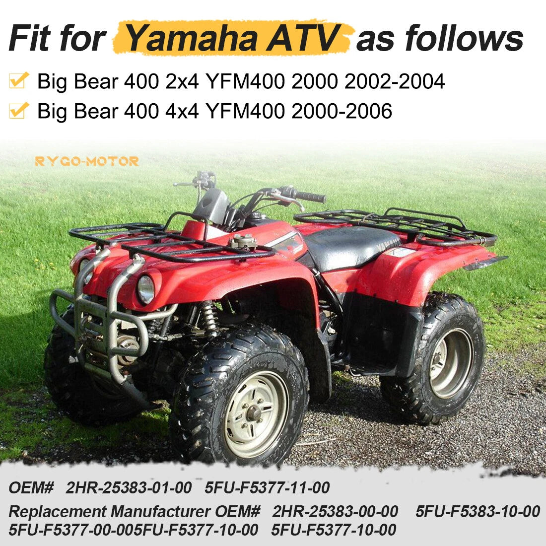 Rear Left Right Wheel Hub for Yamaha Big Bear 400 YFM400 (2000–2006) 2HR-25383-01