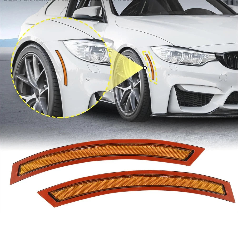 Yellow Lens Front Bumper Side Marker Reflectors for BMW X5 (2014–2016)