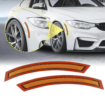 Yellow Lens Front Bumper Side Marker Reflectors for BMW X5 (2014–2016)