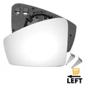 Left Side Heated White Mirror Glass Replacement for Volkswagen Touareg 2018-2022
