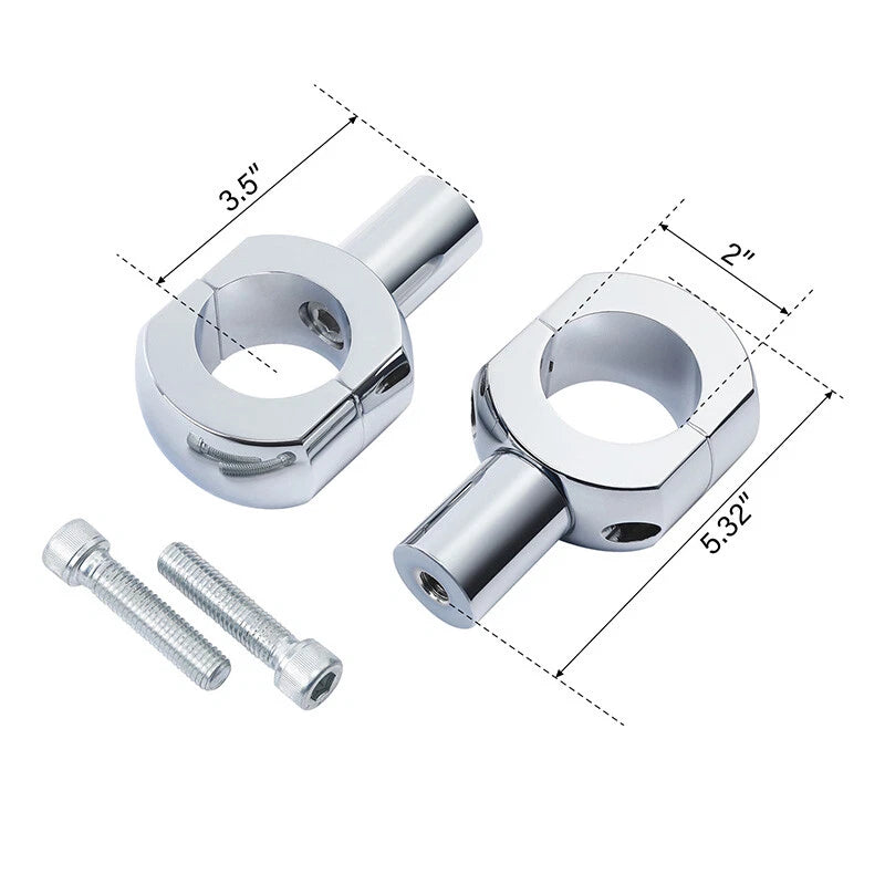18" Ape Hanger Handlebar & 3.5" Risers for Harley Softail