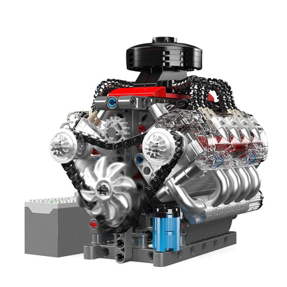 V8 Engine Motor for Building Toy Collection (Model Specific)