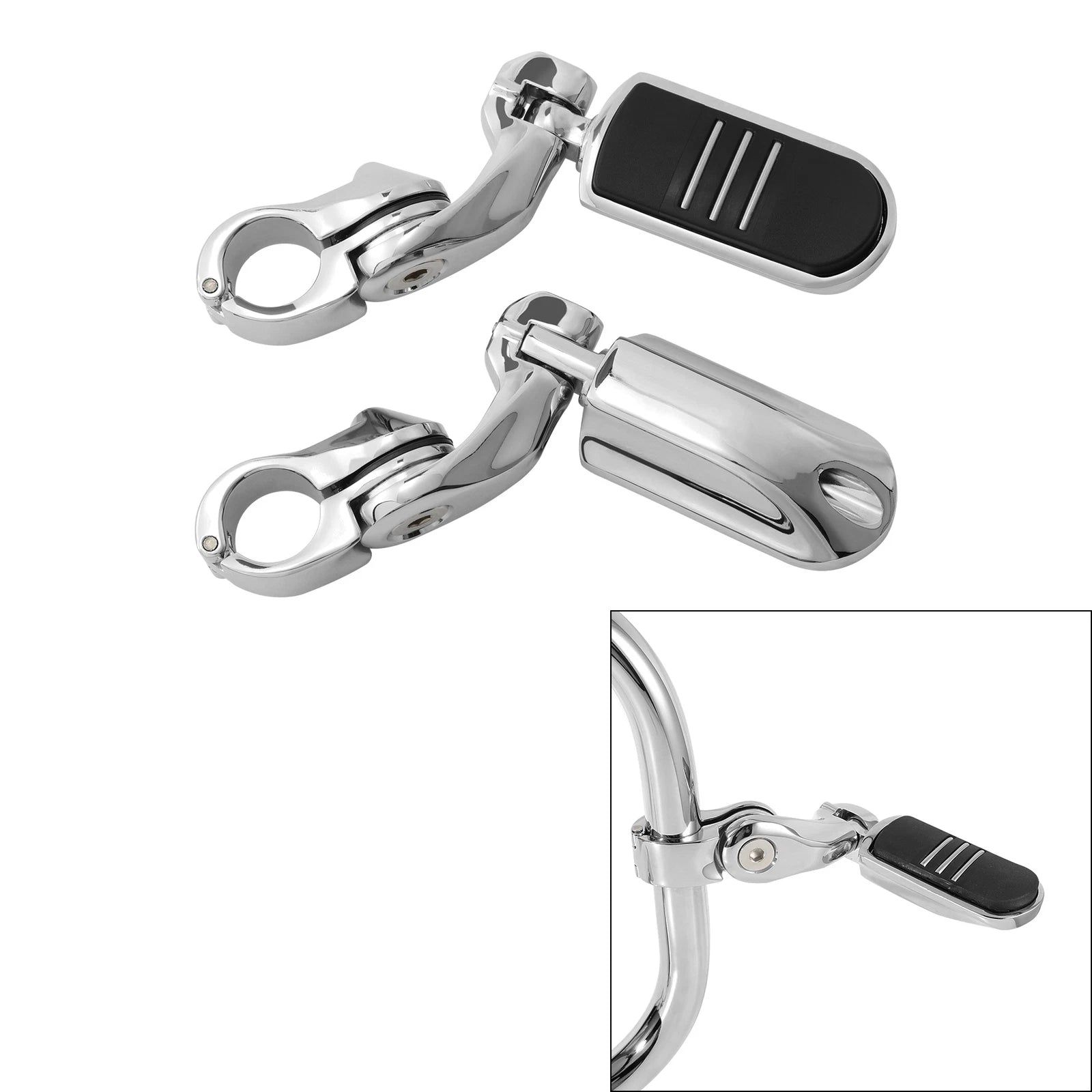 1-1/4 Short Angled Pegstreamliner Engine Guard Foot Peg Mount for Harley