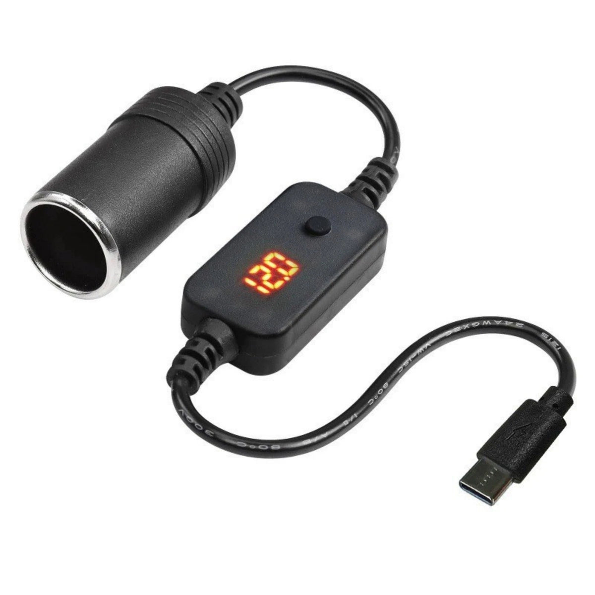 USB C to 12V Car Cigarette Lighter Adapter for Radar Detector