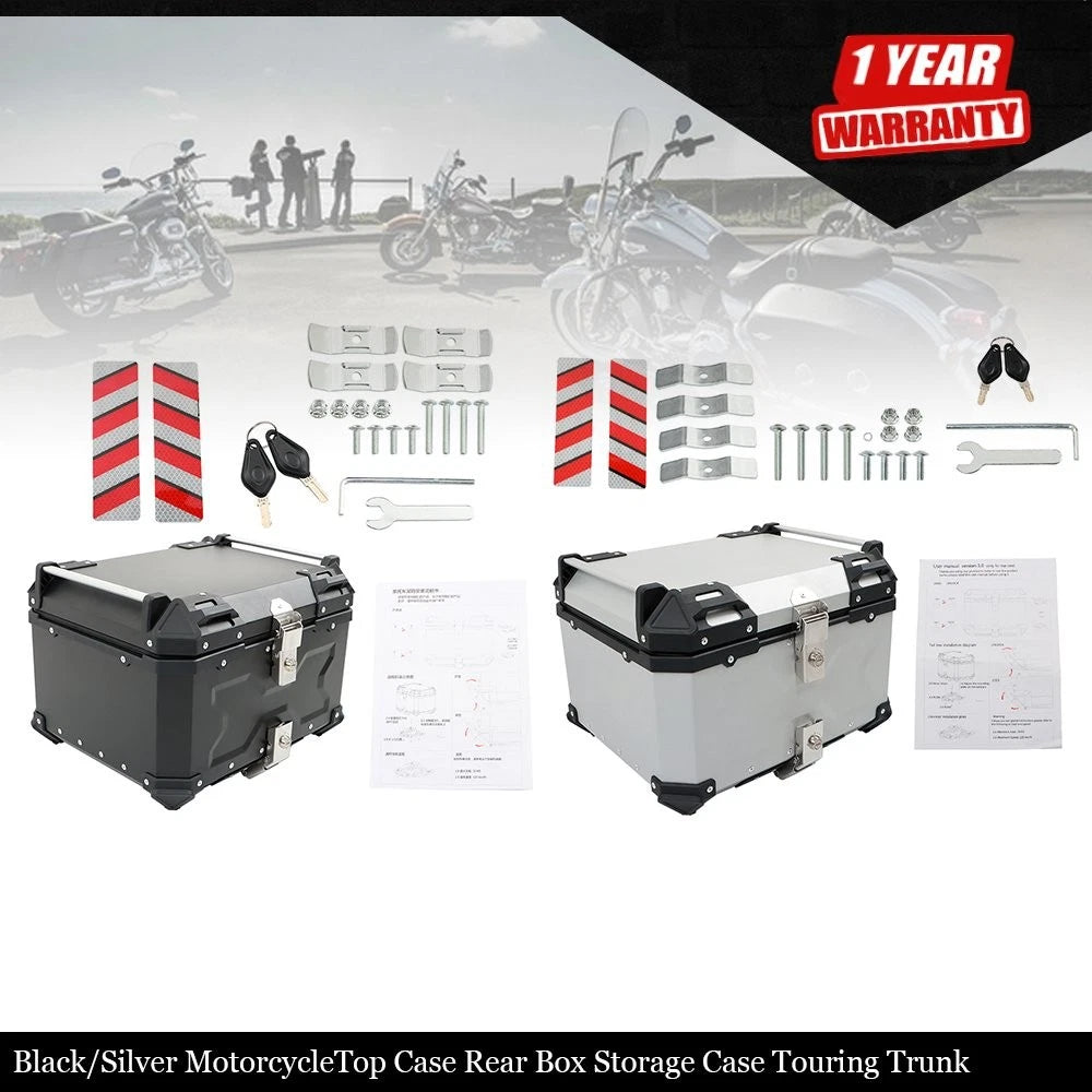 55L Motorcycle Top Case Storage Box for Touring (2010–2023)
