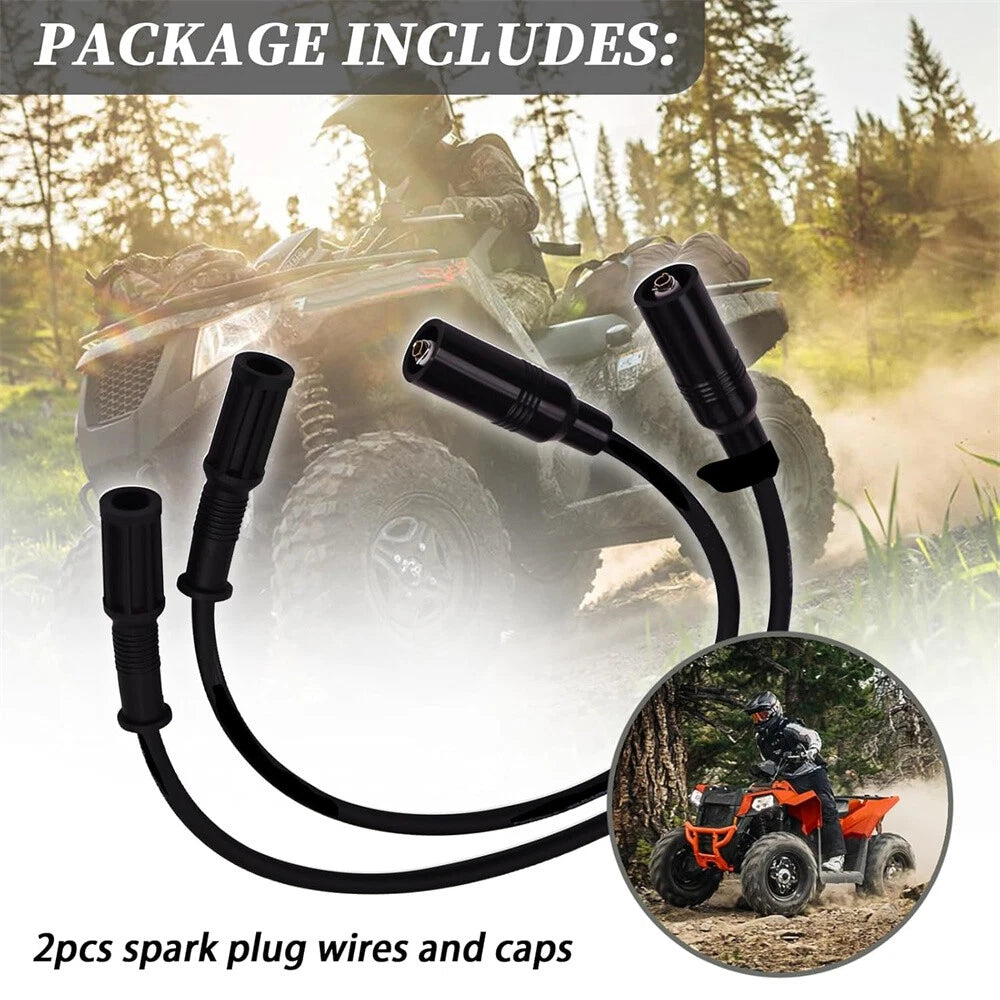 2X Spark Plug Cap & Wire for Sportsman 850/1000 (2013–2024)
