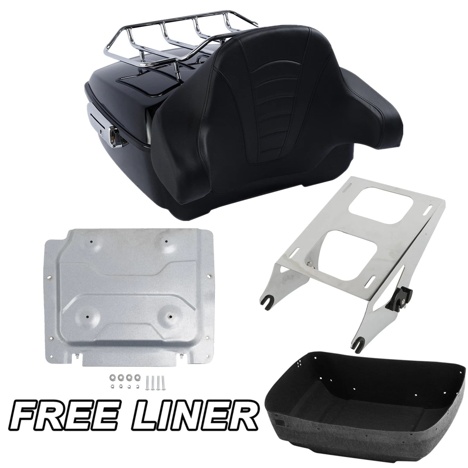 Trunk Pad Mount Rack Base Plate for Harley Touring Street Glide (2014–2026)