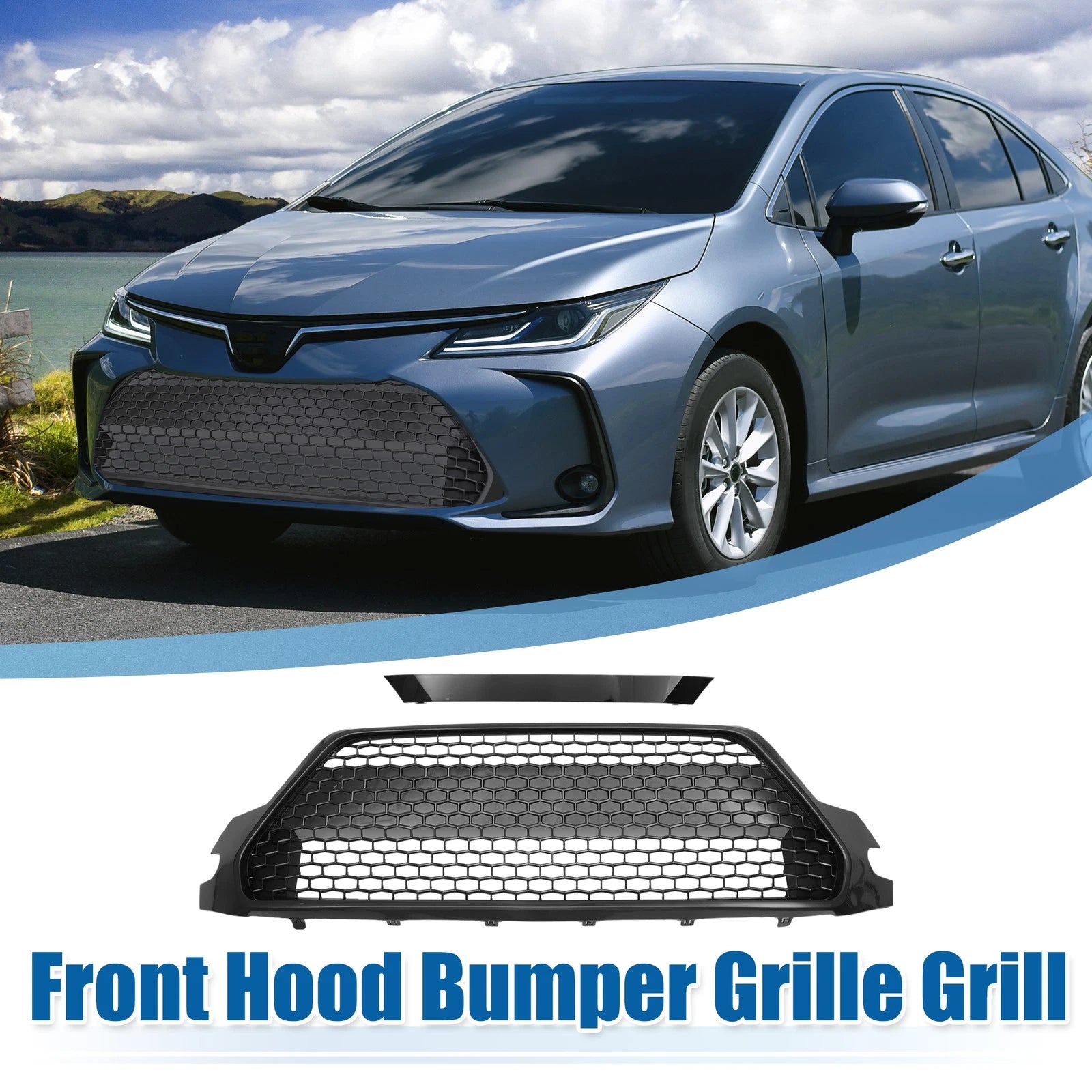 Front Hood Bumper Grille Insert Replacement for Toyota Corolla (2020–2022)
