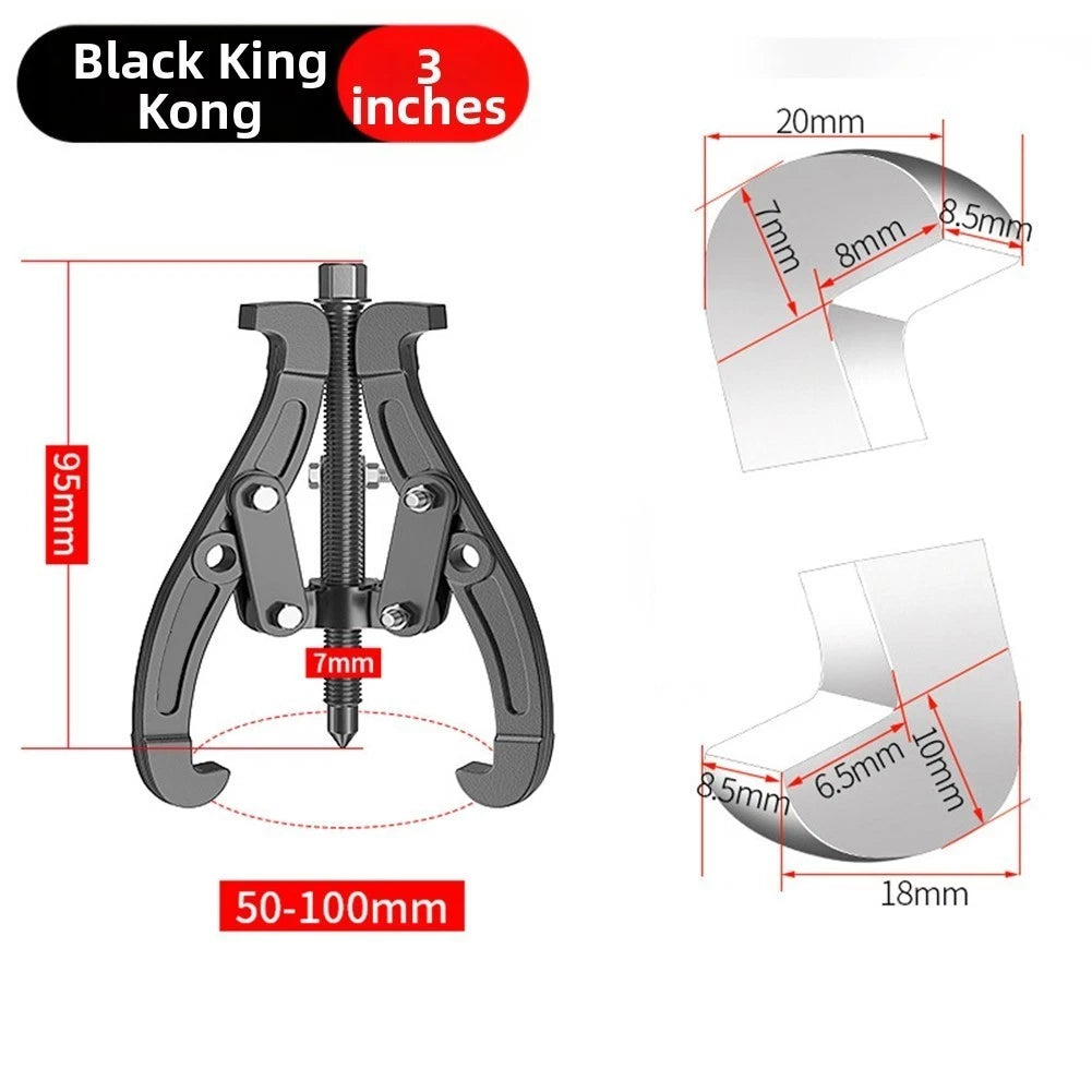 3-Jaw Bearing Puller for Workshop and Field Repairs