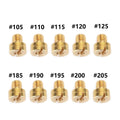 10pcs Carb Main Jet for Mikuni N100/604 (#105, #110, #115, #120, #125, #185, #190, #195, #200, #205)