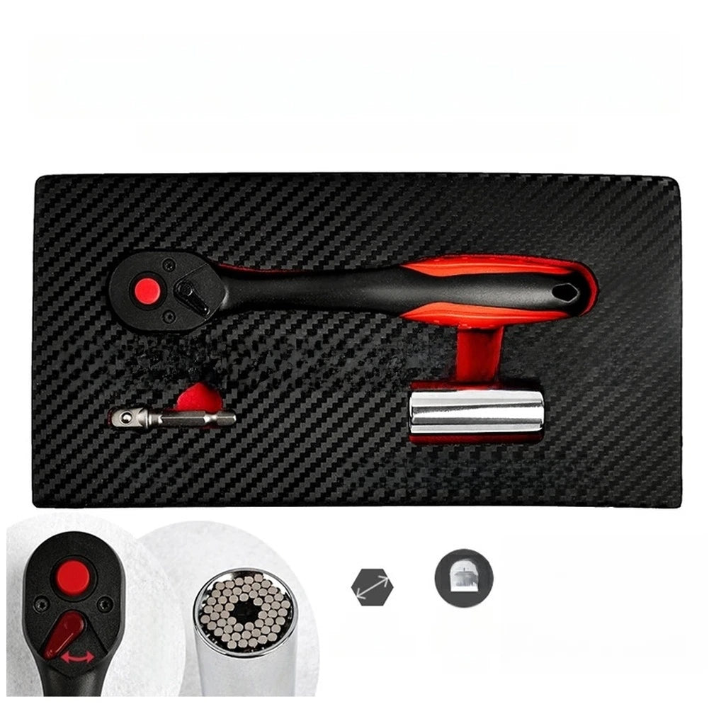 3-Piece Reversible 72 Tooth Ratchet Wrench Set with Rubber Handle