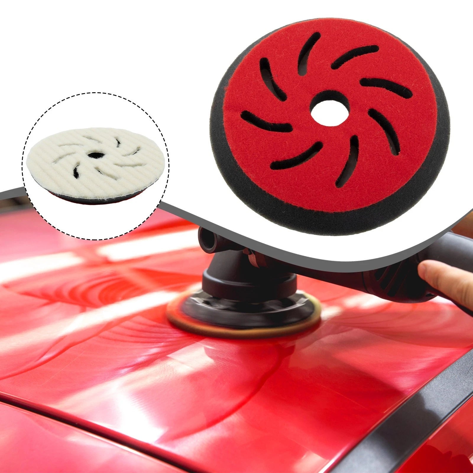 6-Inch Wool Polisher Pad for Buffing (Universal)