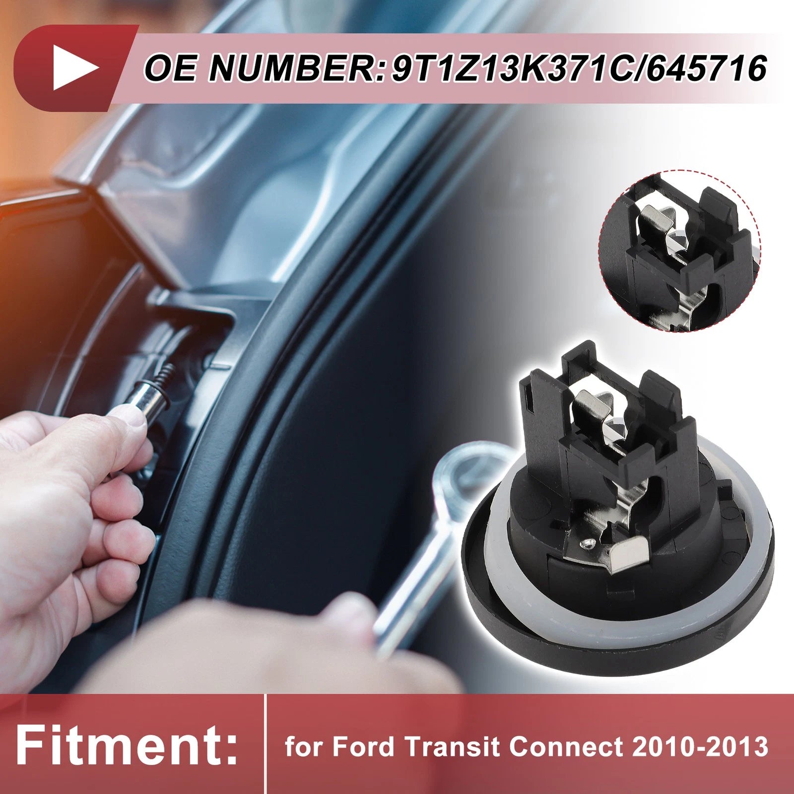 Front Turn Signal Light Socket for Ford Transit Connect (2009–2013)