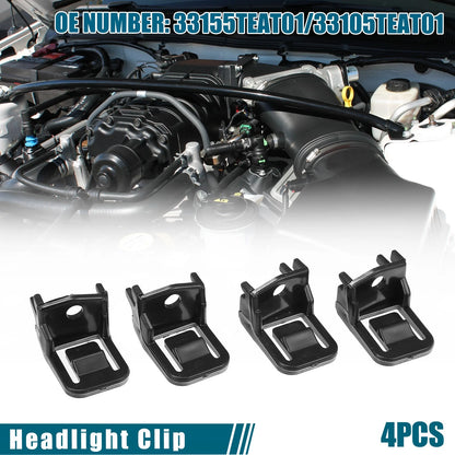 2X Front Left Right Headlight Clip No. 33155TEAT01 / 33105TEAT01 for Honda Civic