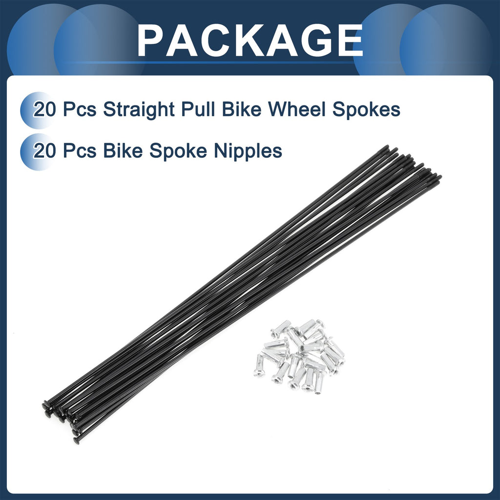 Bicycle Spokes Straight Pull Replacement 233mm Set for 20 Inch Wheels (20)