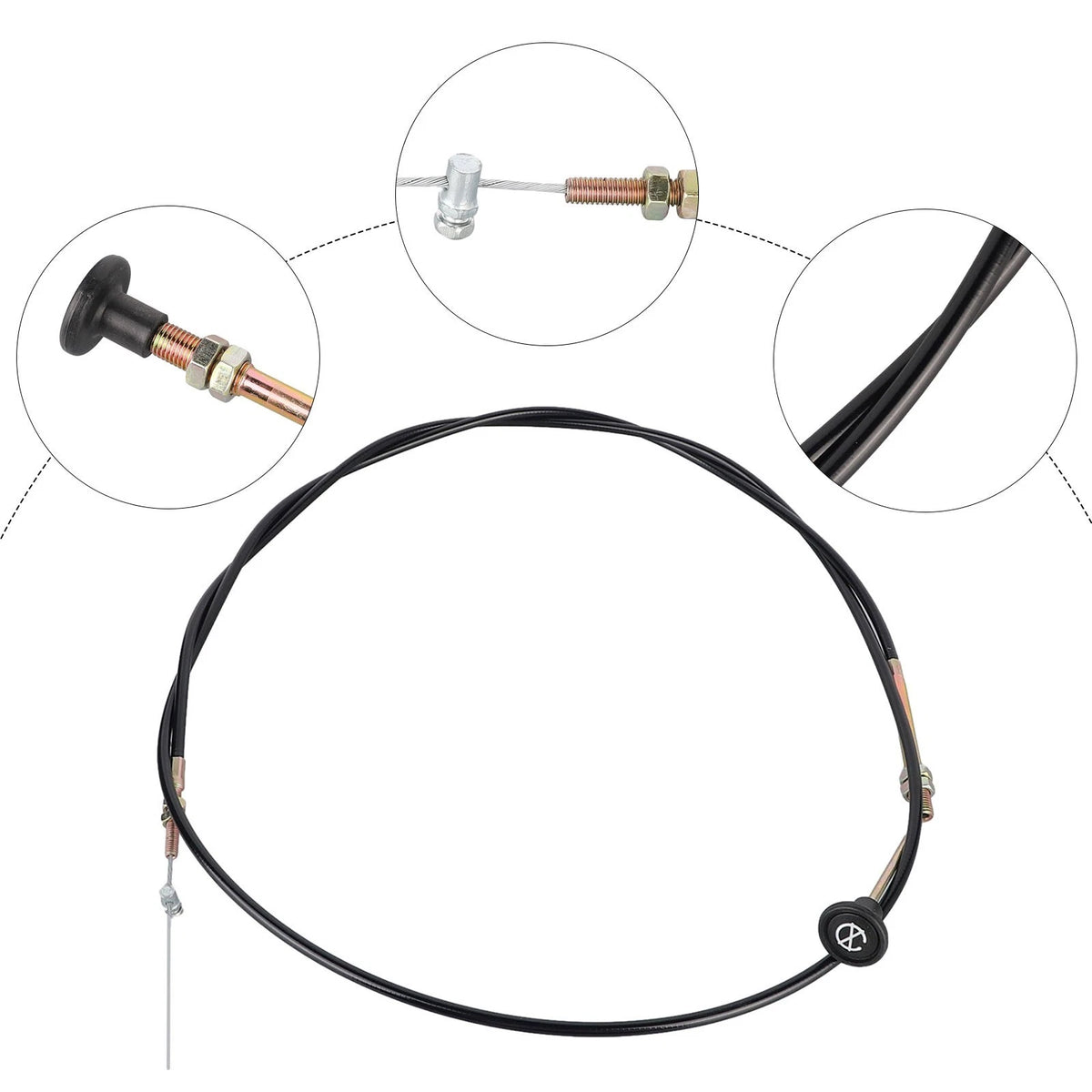 Throttle Cable for Nice Stop Equipment (2m Length, 6mm/10mm)