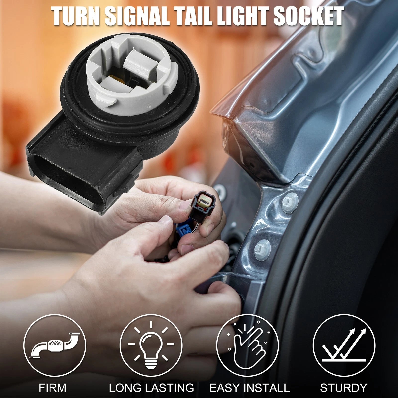 Turn Signal Tail Light Socket for Ford Focus (2003–2007) 3 Pins 2U5Z13411BB