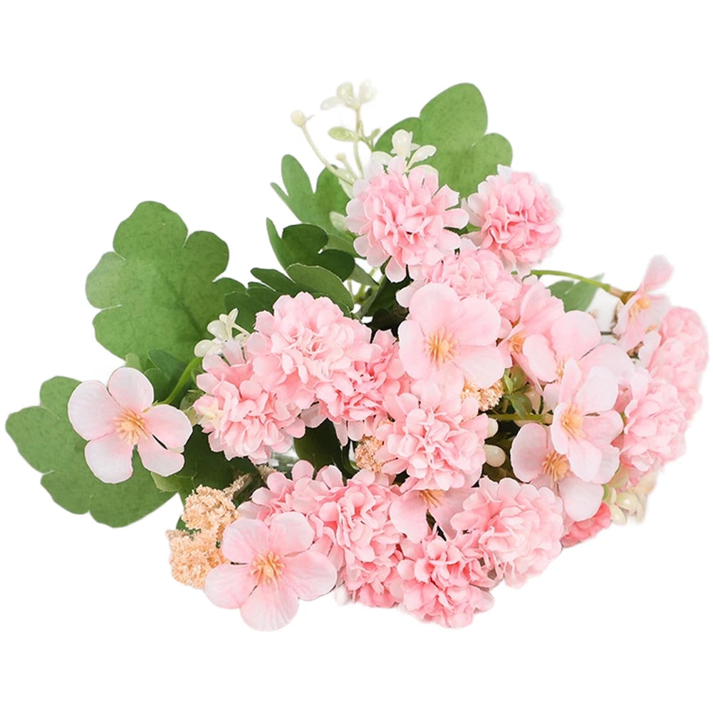 Set of 4 Artificial Silk Chrysanthemum Bouquets for Wedding Decor
