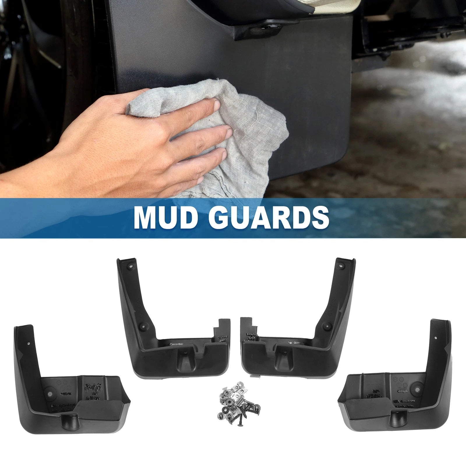 Front and Rear Side Mud Flap Splash Guard for Subaru Outback (2010–2014)
