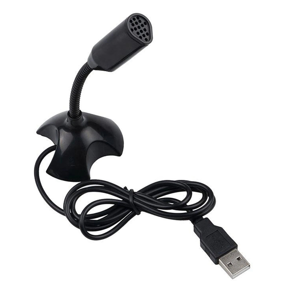 USB Mini Desktop Speech Microphone Stand for PC Laptop