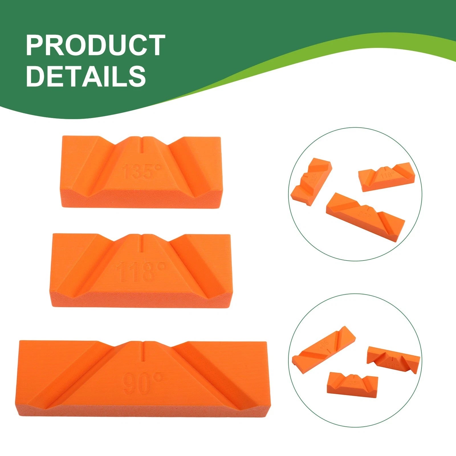 3PCS Drill Bit Sharpener Jig for Precise 90, 118, 135 Degree Angles