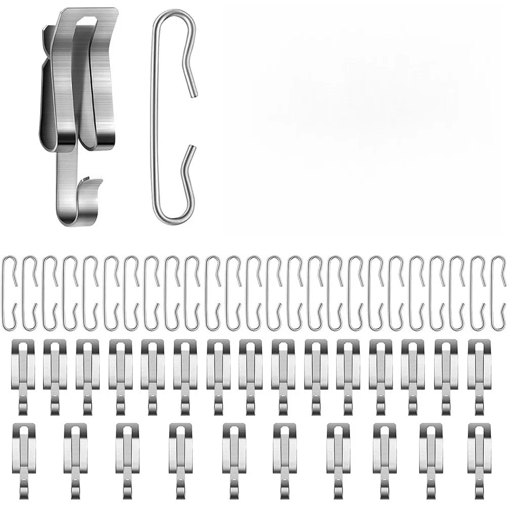 Snow Cable Clip for Stainless Steel Roof Gutter and Light String Use