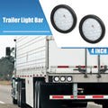 2 Pcs 4 Inch 12 LED White Trailer Tail Lights Waterproof for Truck (—)